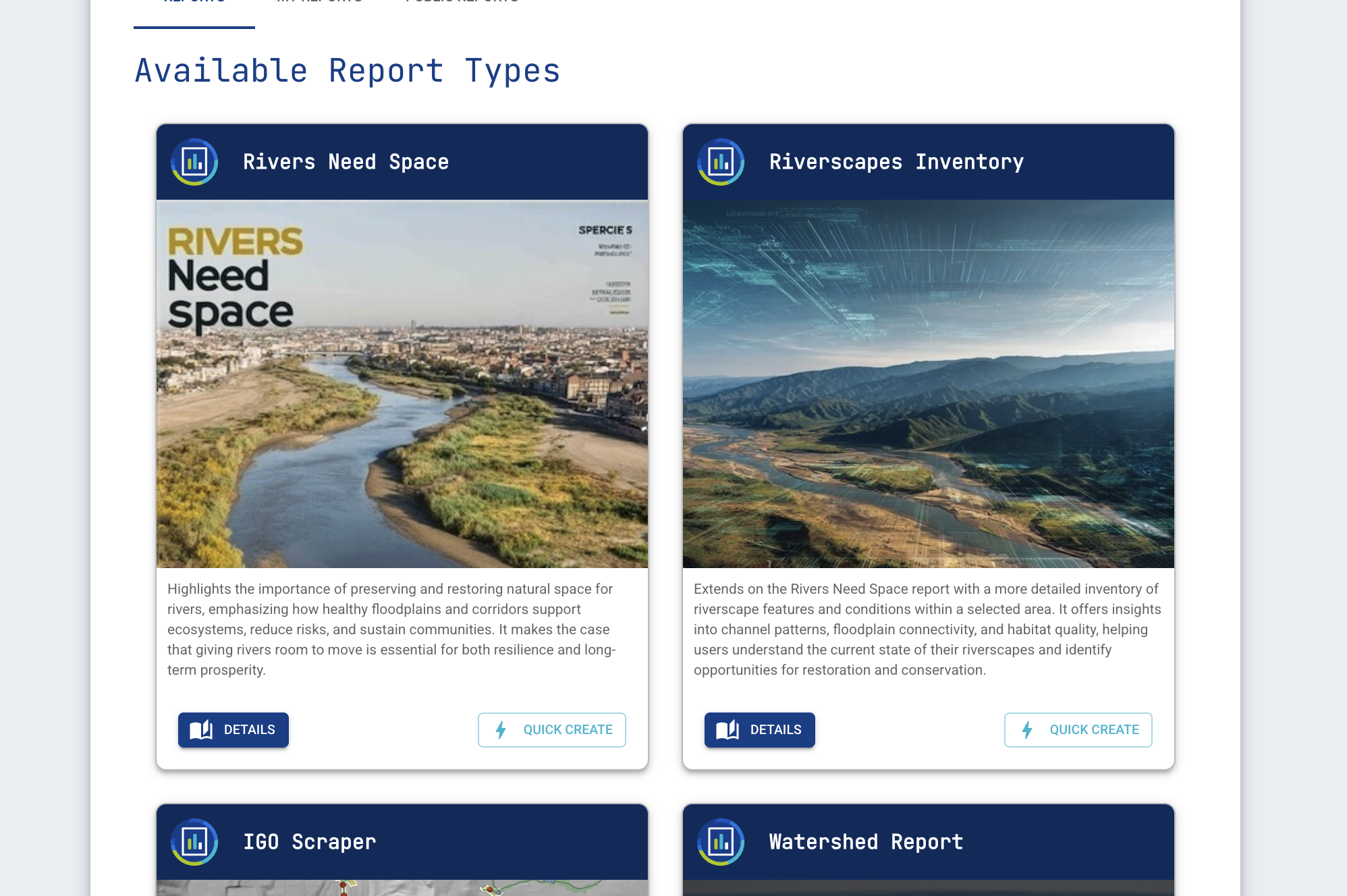 Riverscapes Reports